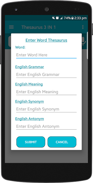 Thesaurus English French Spanish Screenshot 2