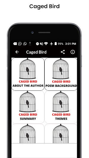 Caged Bird by (MAYA ANGELOU) Screenshot 2