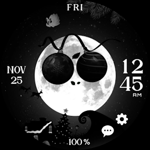 SpookyChristmas Moon_Watchface Screenshot 3