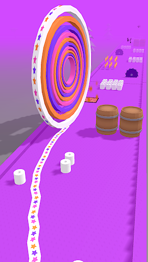 Rolly Paper - Toilet Paper Line | 3D Rolling Game Screenshot 2