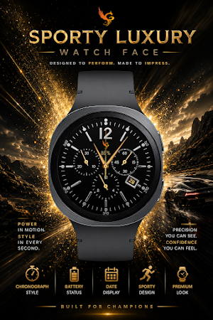 Sporty Luxury: Watch Face Screenshot 2