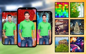 Man T-shirt suit photo editor Screenshot 1
