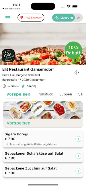 Elit Restaurant Gänserndorf Screenshot 0