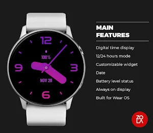 Huge Pink Purple Watch Face Screenshot 1