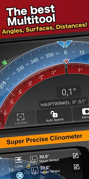 Measure App - Bubble Level, Clinometer, Protractor Screenshot 0