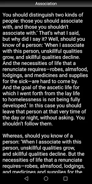 Association Sutta - Buddhism Screenshot 2