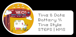 Animated Cow World Watch Face Screenshot 1