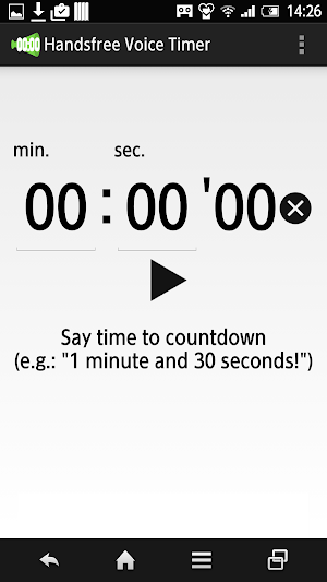 Handsfree Voice Timer Screenshot 0