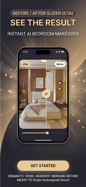 AI Bedroom Interior Makeover Screenshot 0