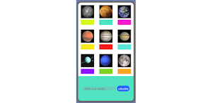 Weight at Solar Planets App Screenshot 1