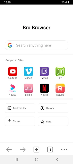 Bro Browser Screenshot 0