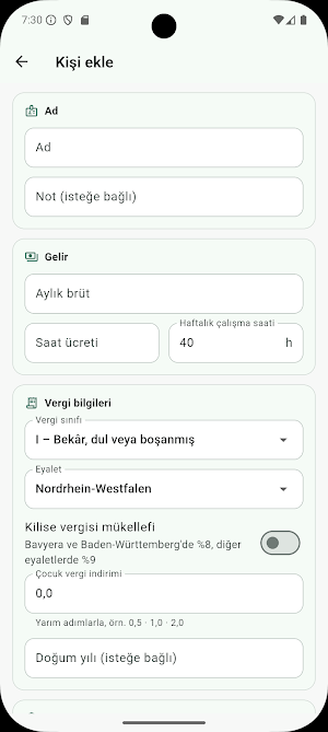 Gross Net Calculator DE 2026 Screenshot 2