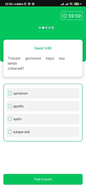 Attestatsiya Testlari Savollar Screenshot 2