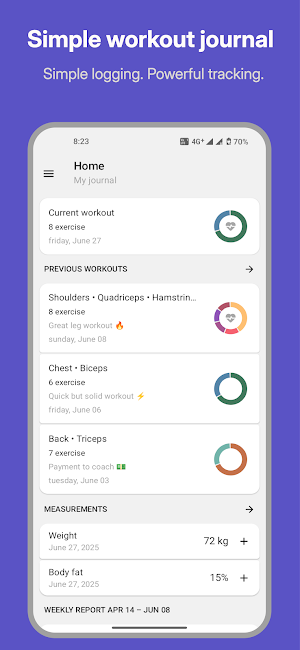 Power Log - Workout Tracker Screenshot 0