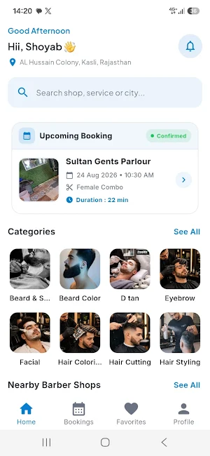 BookMyBlade | Salon & Grooming Screenshot 1