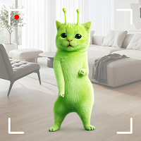 Green Alien Cat Dance Filter