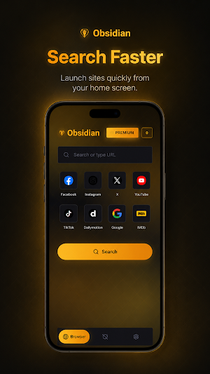 Obsidian: Private Browser Screenshot 0