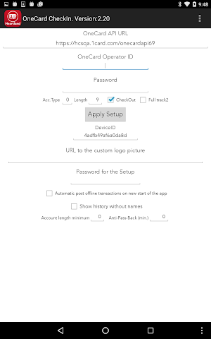 OneCard CheckIn Screenshot 1