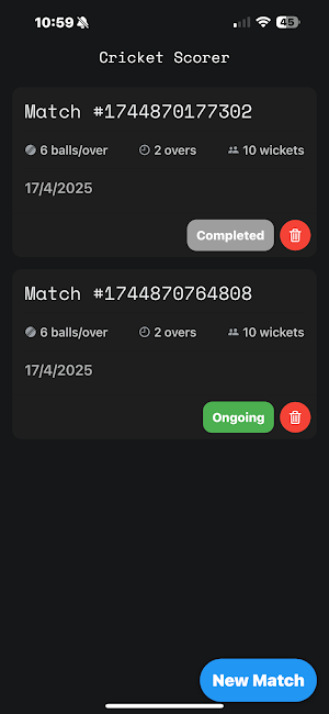 Gully Cricket Scorer Screenshot 0