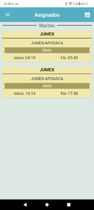 Transnort operador Screenshot 2