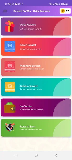 Scratch Won App - Daily Reward Screenshot 0
