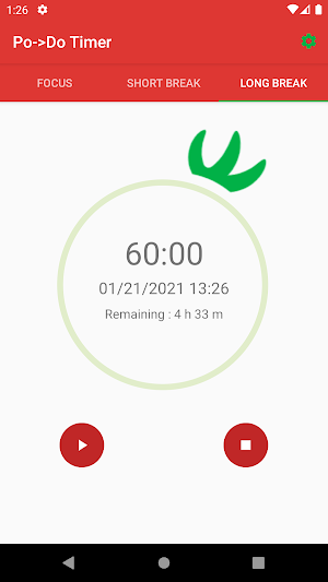 Po->Do Timer：PomoDoro Timer Screenshot 2