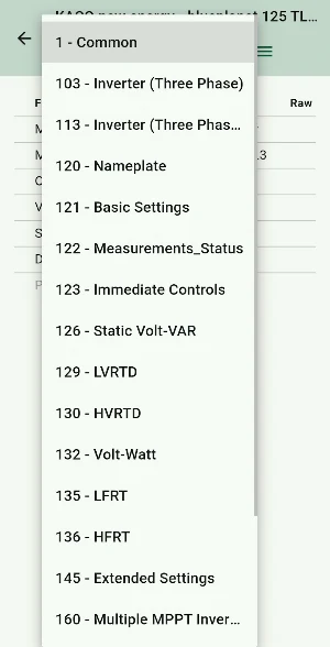 SunSpec Modbus Tool Screenshot 2