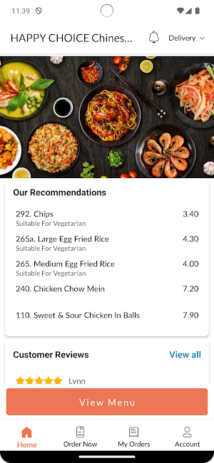 HAPPY CHOICE Chinese Takeaway Screenshot 1