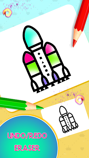 Planes Coloring Book & Drawing Game Screenshot 3