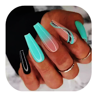 Metallic Mosaic Nail Design