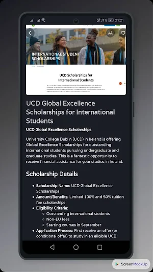 Houtix: Recent Scholarships Screenshot 2