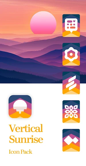 Vertical Sunrise Icon Pack Screenshot 0