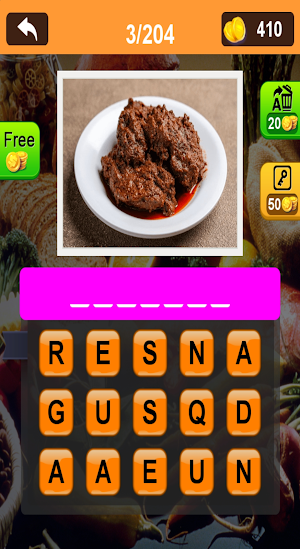 Indonesian Food Quiz Screenshot 1