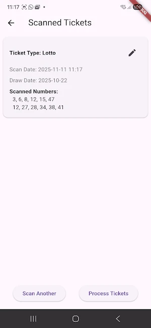 Lotto Scanner Screenshot 2