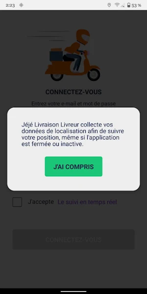 Jéjé Livraison Livreur Screenshot 1