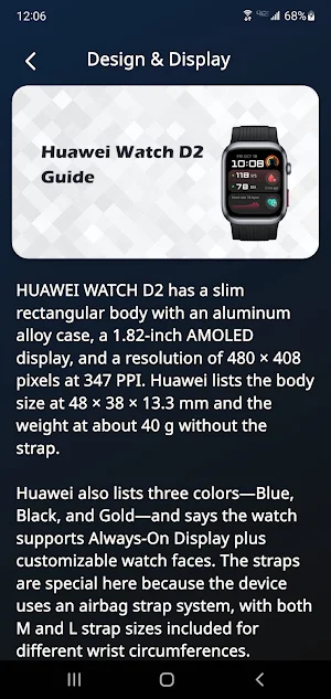 Huawei Watch D2 Guide Screenshot 3