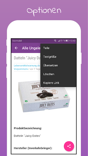 Lebensmittelwarnung Screenshot 3