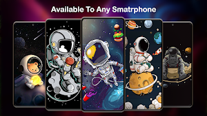 CUTE ASTRONAUT 4K WALLPAPER Screenshot 1