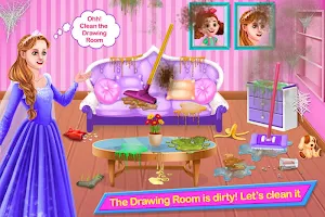 Princess House Cleaning - Dream Home Cleanup Game Screenshot 1