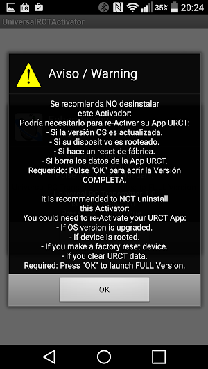 Universal RCT Activator Screenshot 1