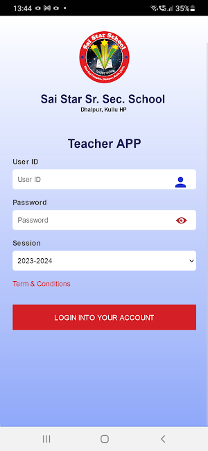 SAI STAR SCHOOL TEACHER APP Screenshot 0