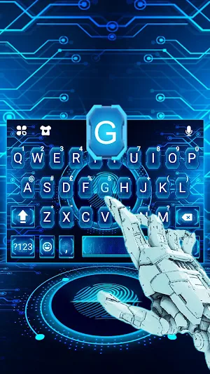 Tech Fingerprint Keyboard Theme Screenshot 0