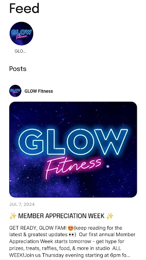 Glow Fitness Studio Screenshot 2
