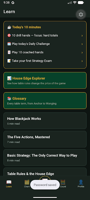Carbon Blackjack Academy Screenshot 3