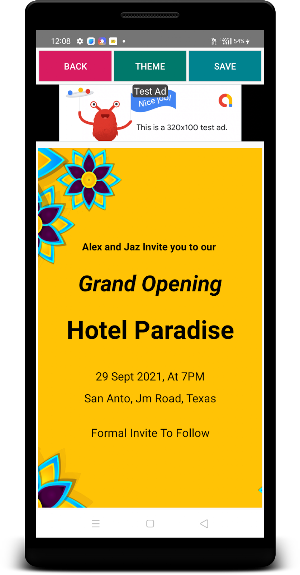 Opening Ceremony Invitation Screenshot 2