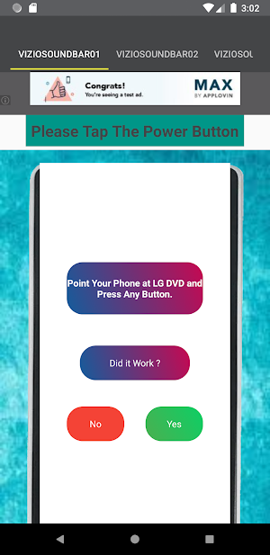 Vizio Soundbar Remote Screenshot 2