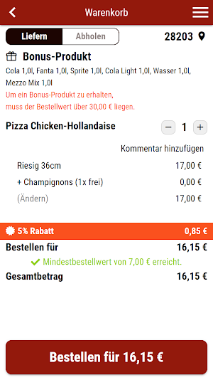 Pizza Out Bremen Screenshot 1