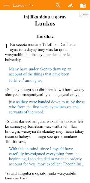 Soomaali Bible Screenshot 2