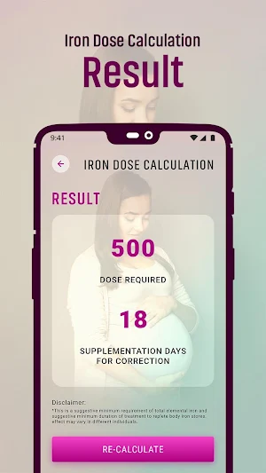 Iron Dose Calculation Screenshot 3