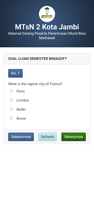 EXAM MTsN 2 Kota Jambi Screenshot 1